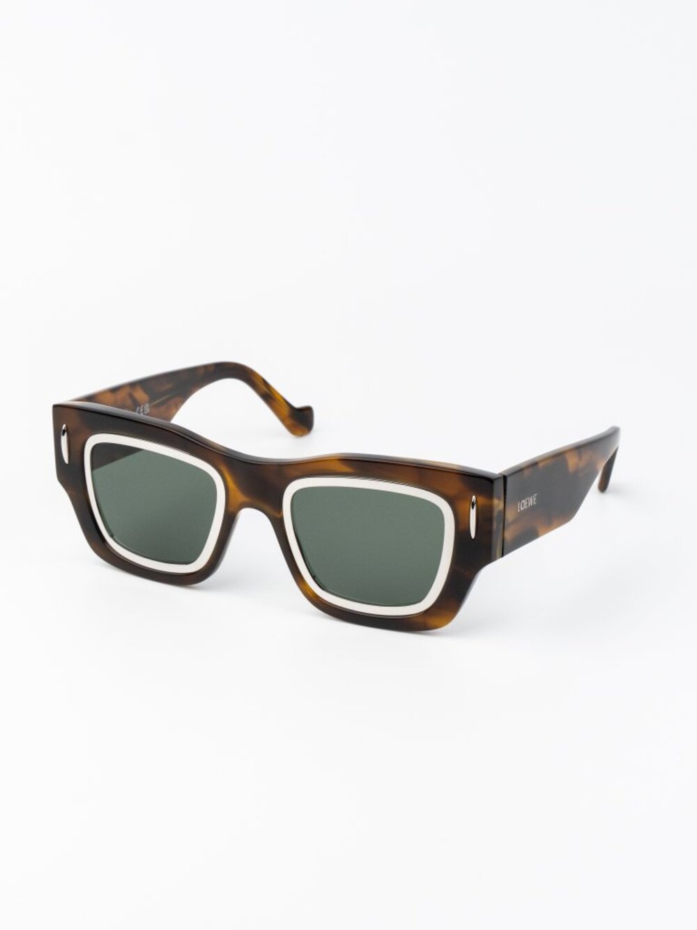 Loewe Men Sunglasses Havana Green Square LW40168I 52N NEW AUTHENTIC - Picture 4 of 11